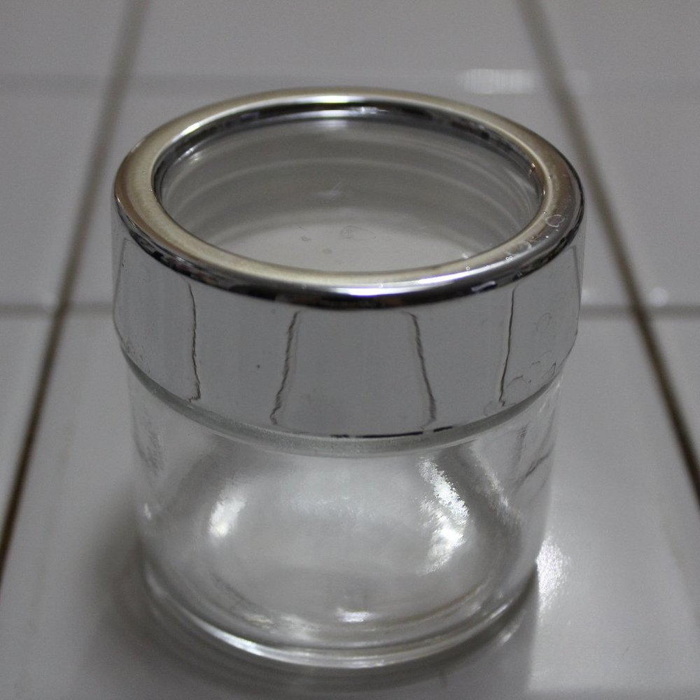 Silver Windowed Lid Jar